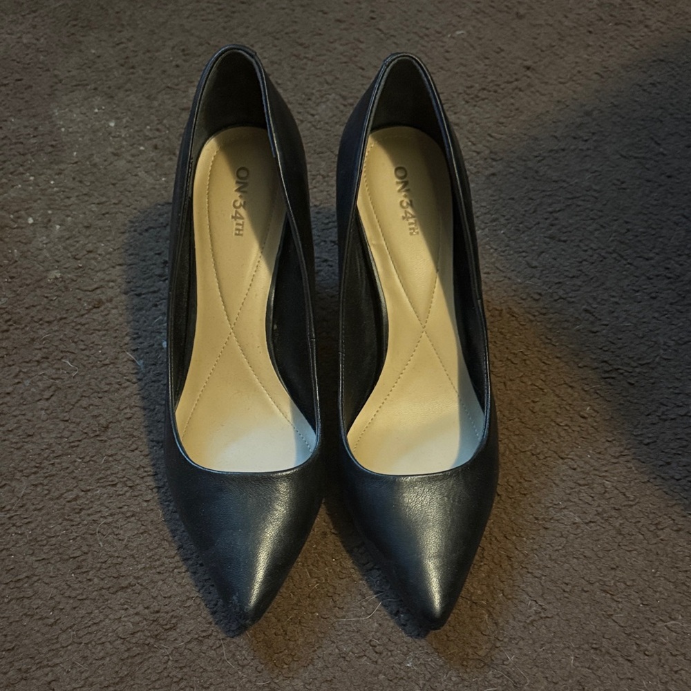 ON 34th Elegant Black Heels for Women